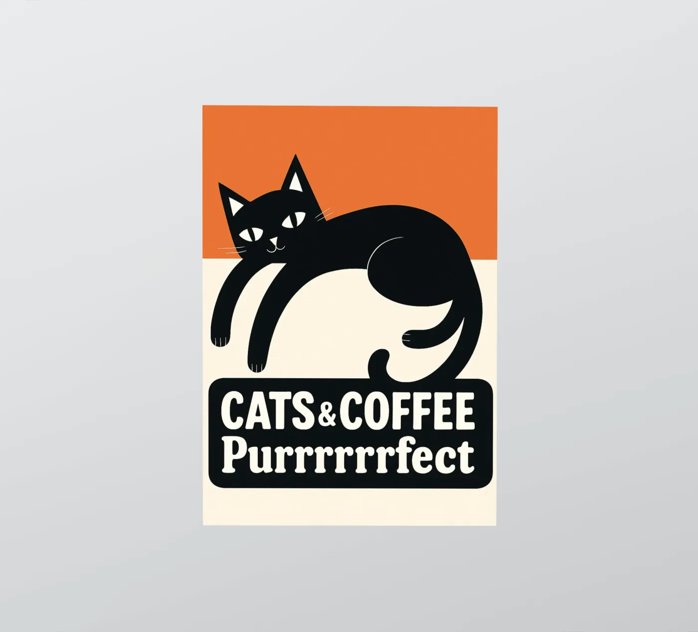 gatto e caffè adesivo da Nayara