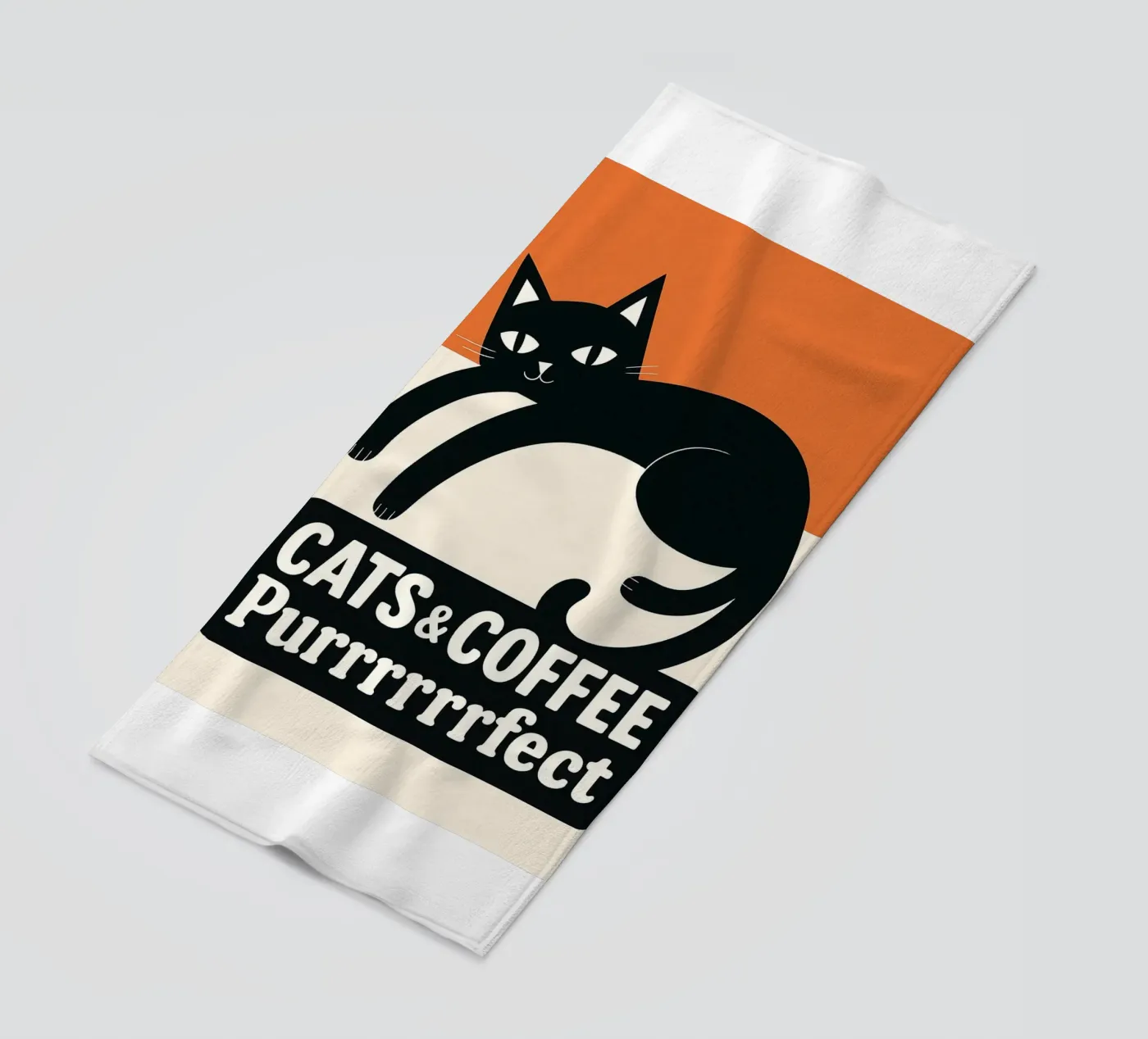 gatto e caffè telo mare da Nayara