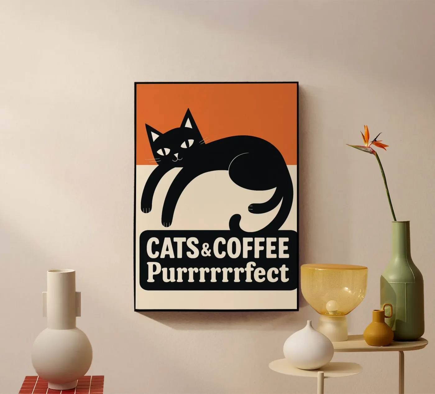 cat and coffee plexiglass da Nayara