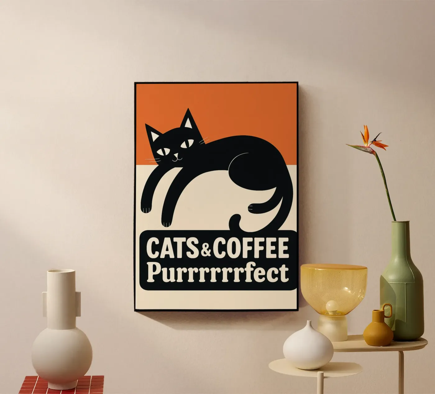 gatto e caffè plexiglass da Nayara