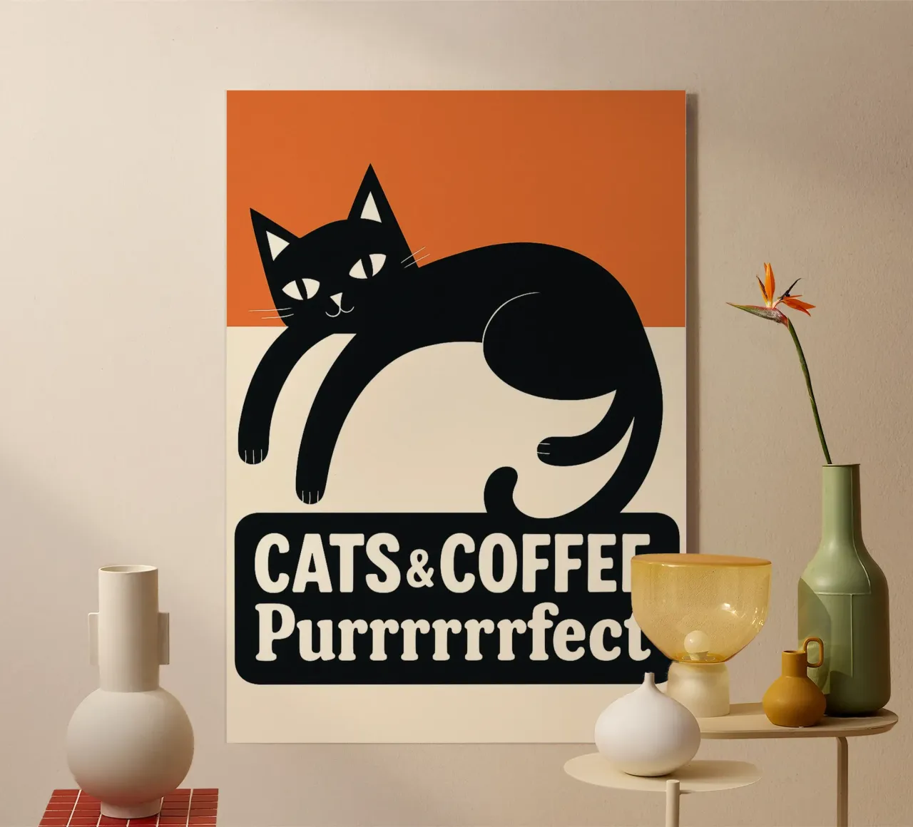 gatto e caffè plexiglass da Nayara