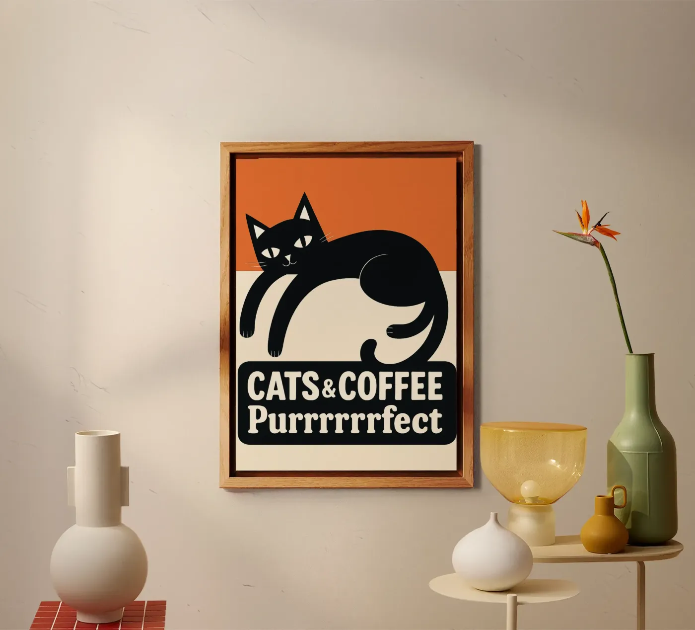 gatto e caffè alluminio dibond da Nayara