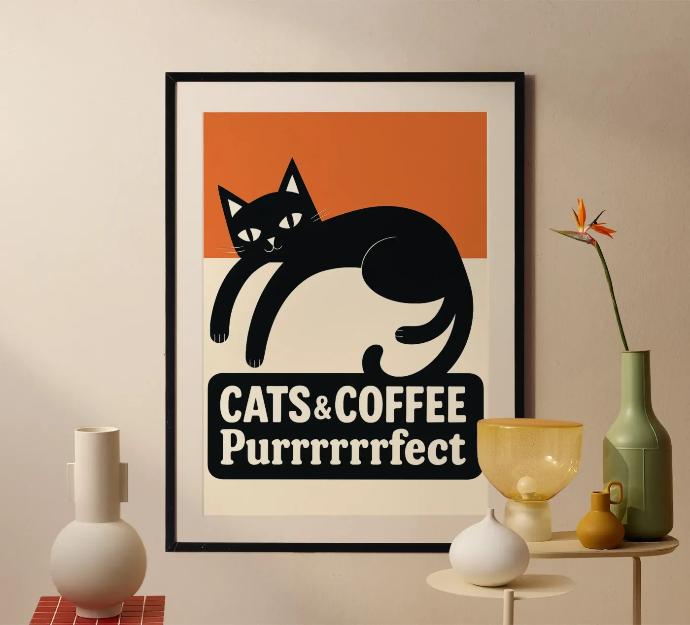 gatto e caffè poster da Nayara