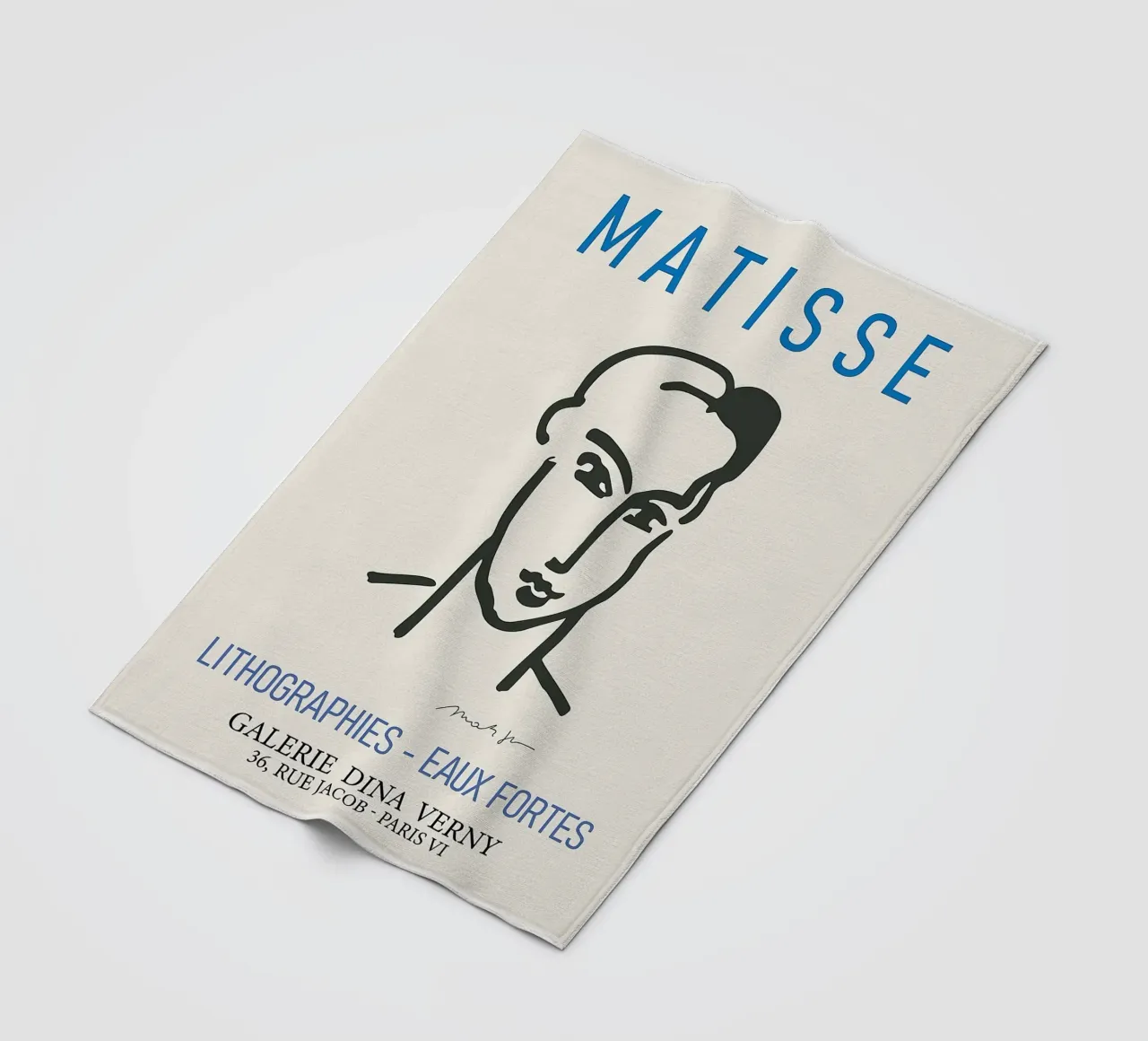 Henri Matisse - Tete de femme - Matisse Prints Poster fleece blanket by Perdana shop