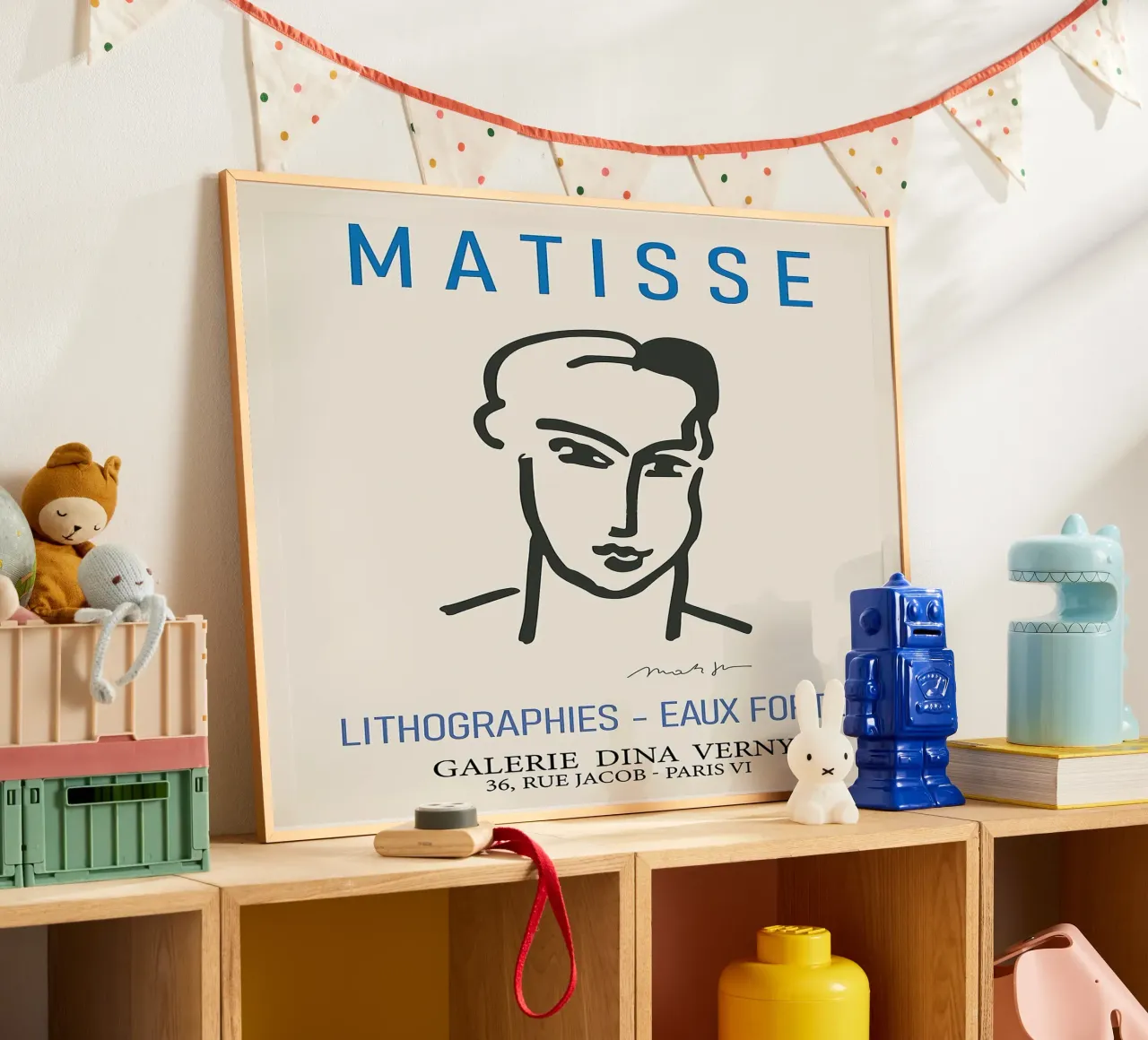 Henri Matisse - Tete de femme - Stampe Matisse Poster poster con telaio in legno da Perdana shop