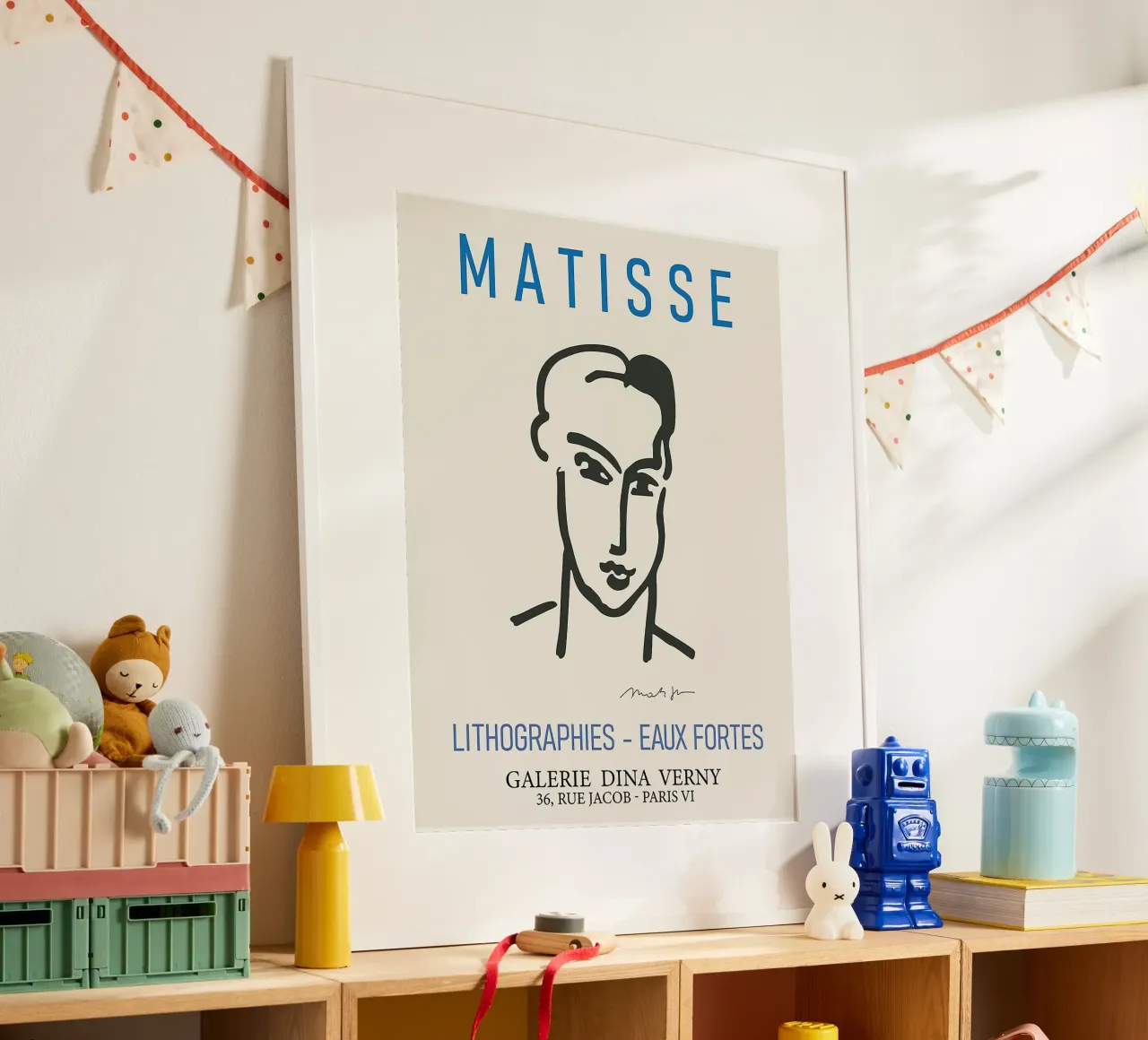 Henri Matisse - Tete de femme - Stampe Matisse Poster poster con telaio in legno da Perdana shop