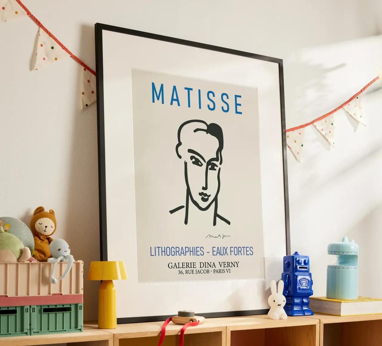 Henri Matisse - Tete de femme - Stampe Matisse Poster poster con telaio in legno da Perdana shop
