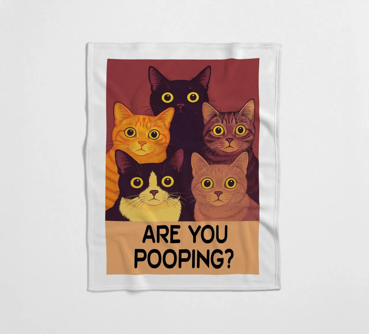 gatto stai facendo la cacca in bagno coperta in pile da Nayara