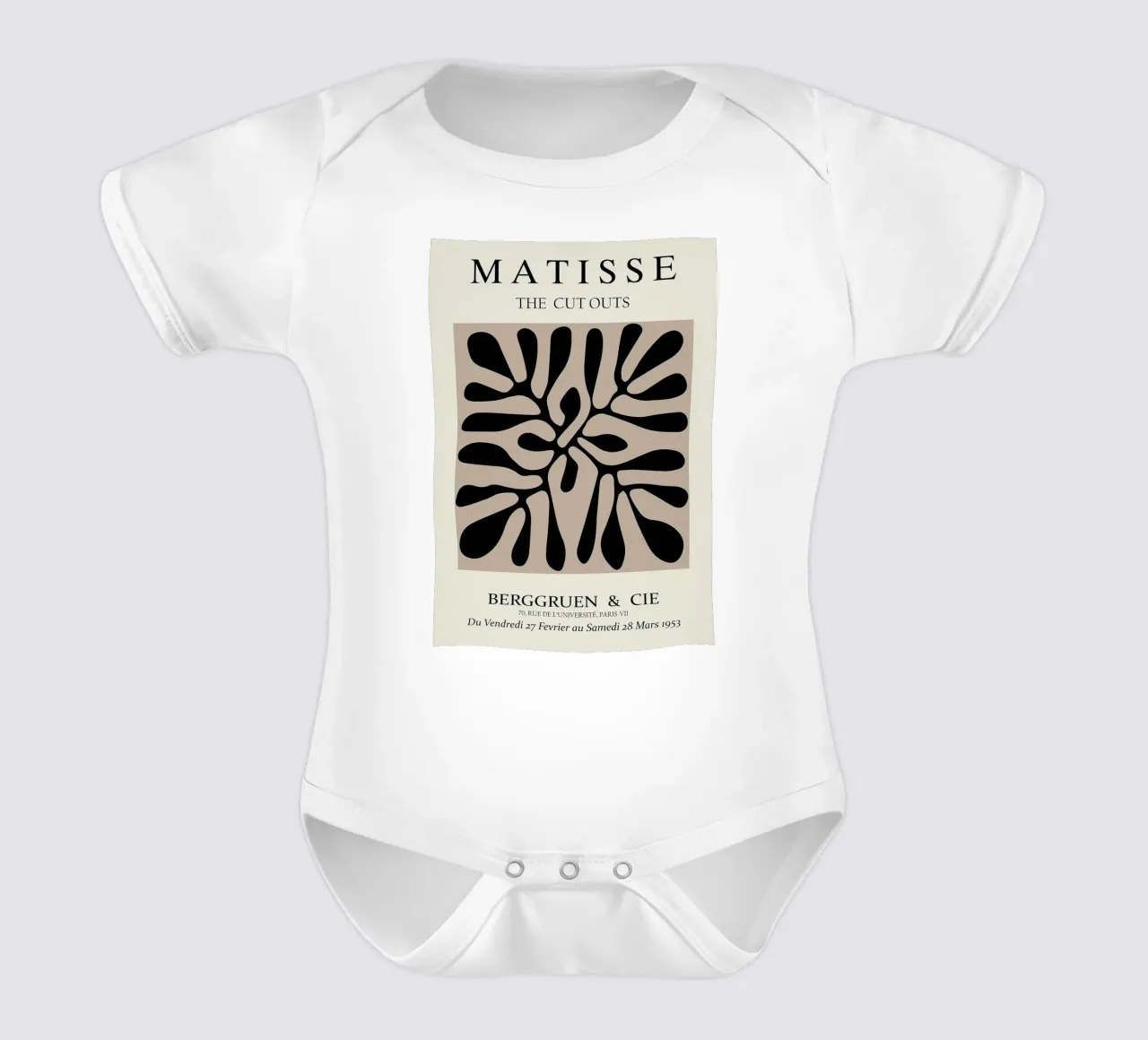 Henri Matisse - I ritagli - Marrone e nero body neonato maniche corte da Perdana shop