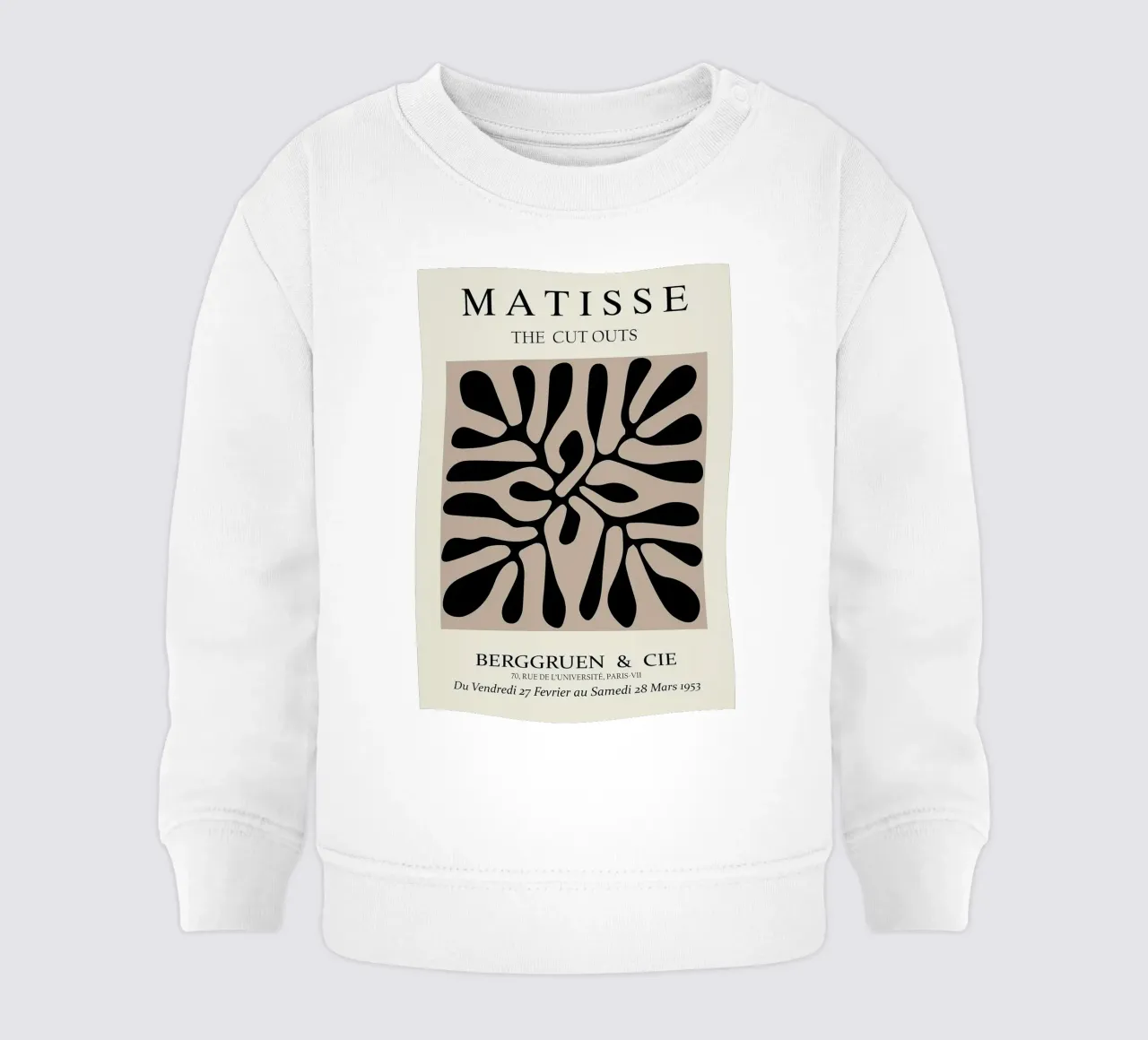 Henri Matisse - The Cutouts - Brown & Black baby sweatshirt by Perdana shop