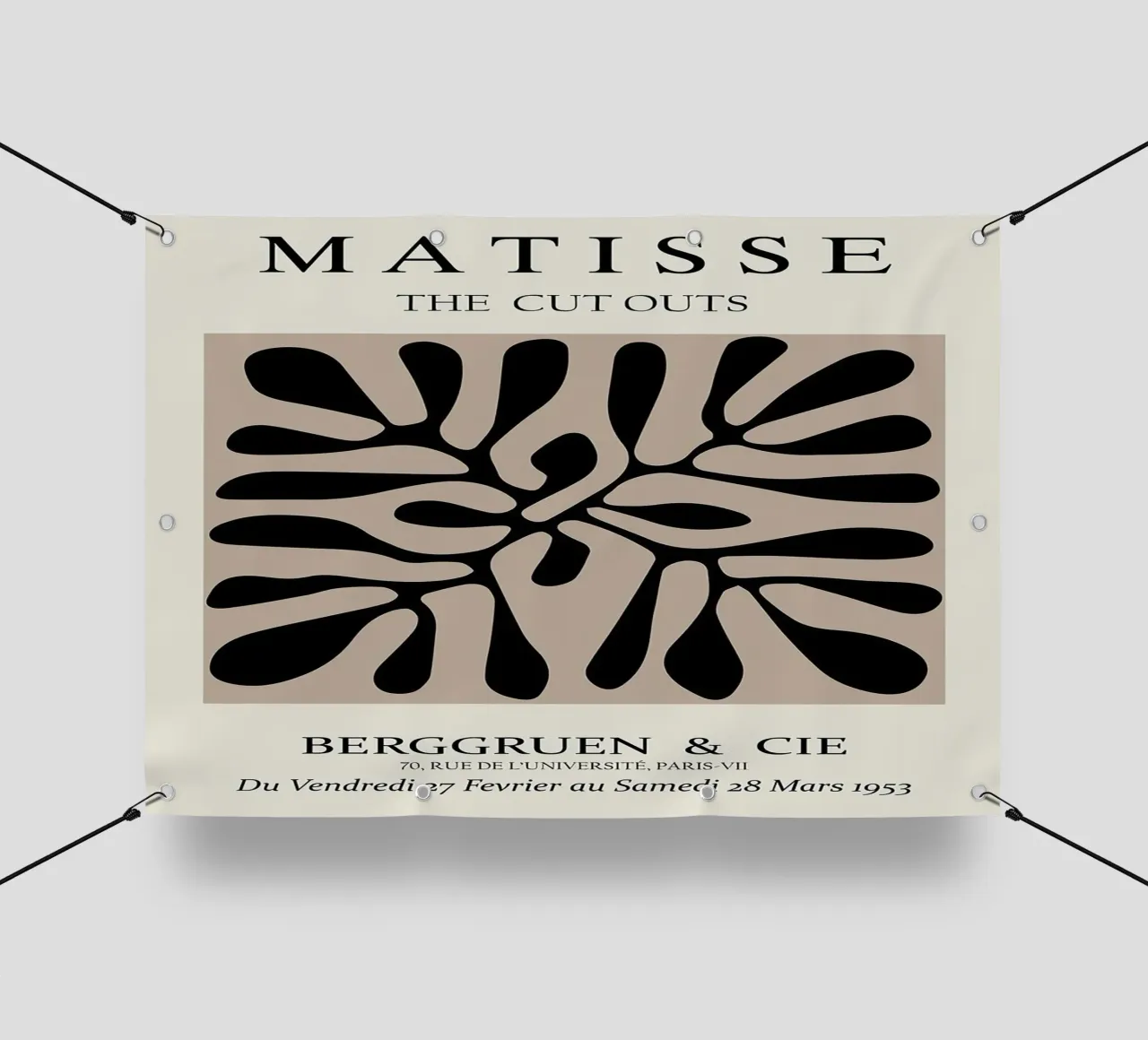 Henri Matisse - I ritagli - Marrone e nero telo in pvc da Perdana shop
