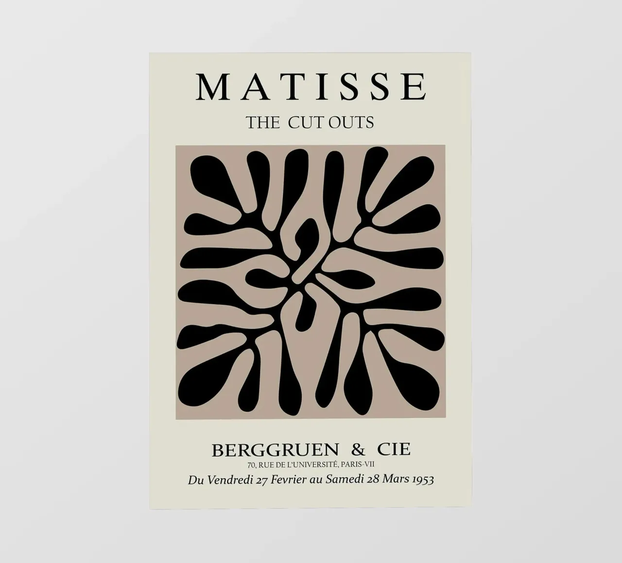 Henri Matisse - I ritagli - Marrone e nero telo in pvc da Perdana shop