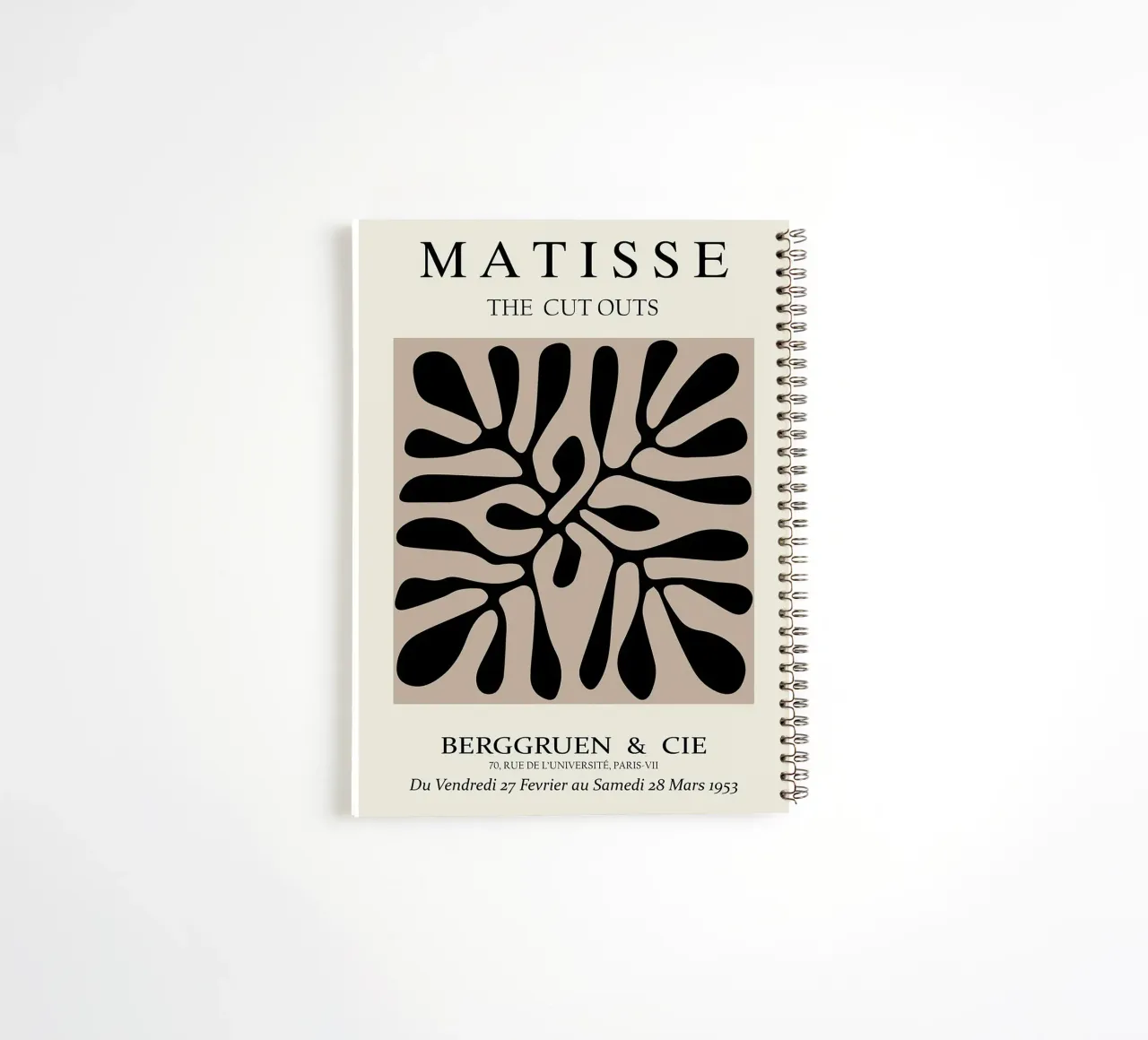 Henri Matisse - I ritagli - Marrone e nero diario ad anelli da Perdana shop