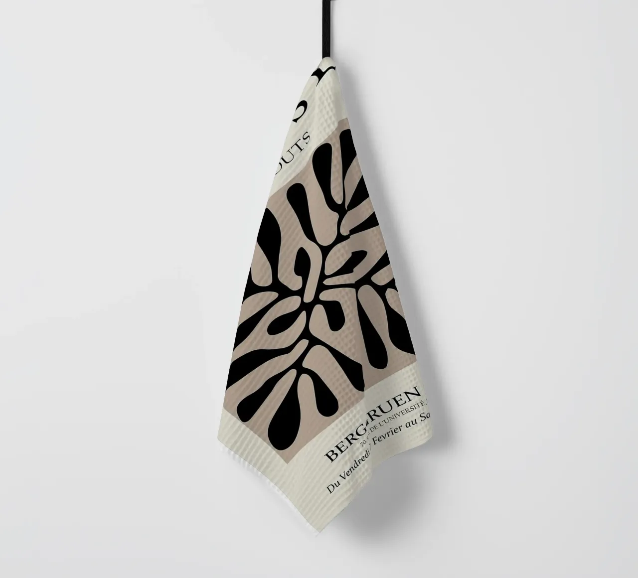 Henri Matisse - Los recortes - Marrón y negro paño de cocina de Perdana shop