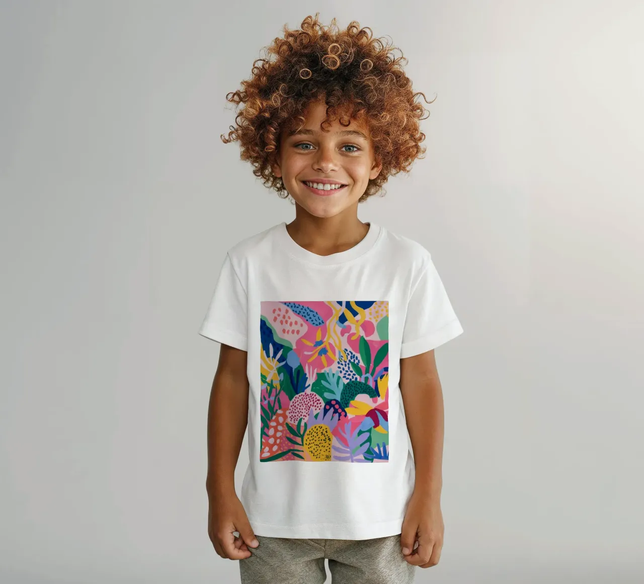 Coriandoli a fiore tropicale t-shirt bambini da Pake Nebula