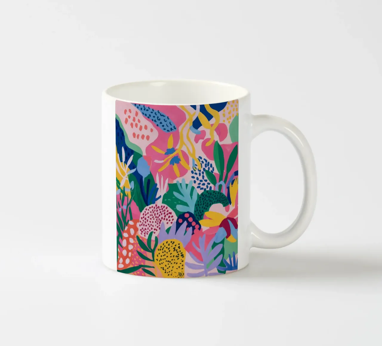 Coriandoli a fiore tropicale tazza in ceramica da Pake Nebula