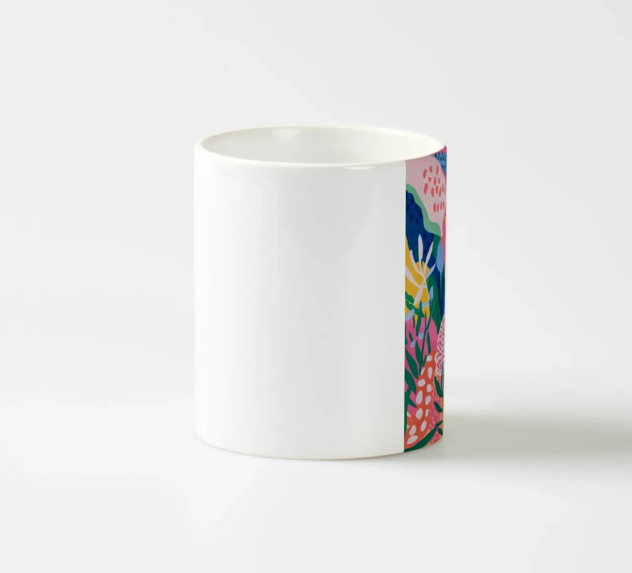 Coriandoli a fiore tropicale tazza in ceramica da Pake Nebula