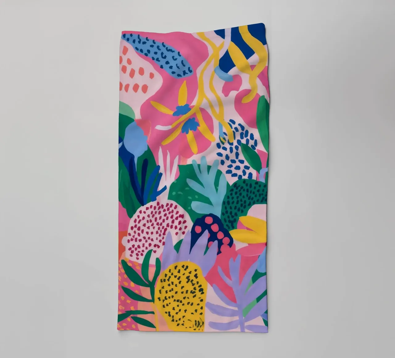 Tropical Bloom Confetti towel by Pake Nebula