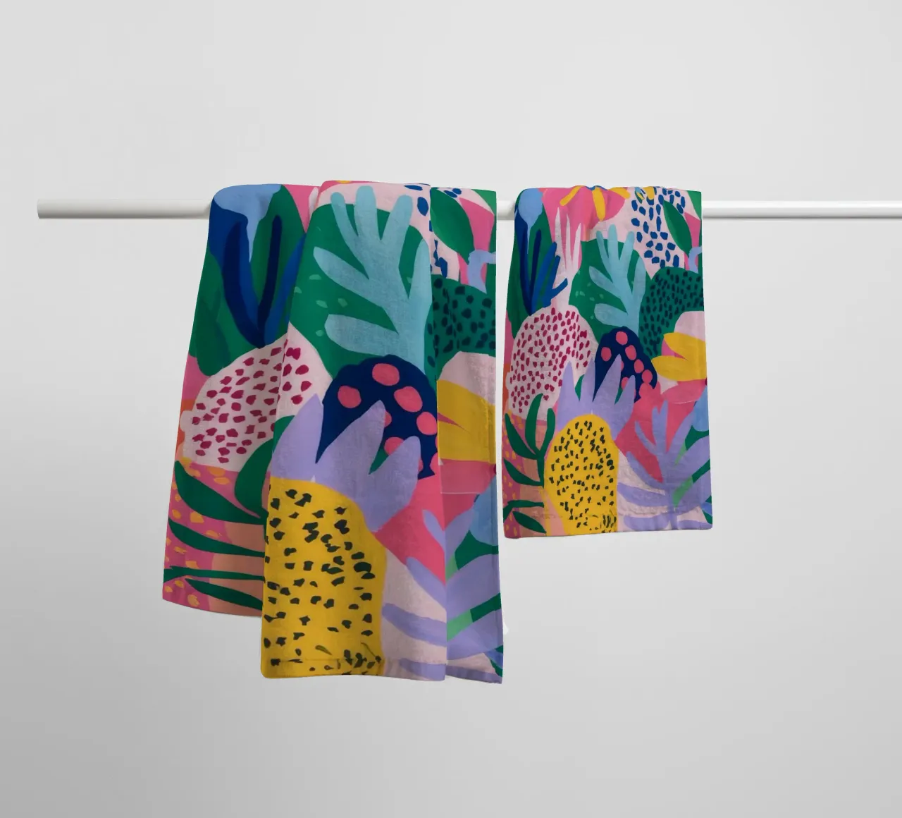 Tropical Bloom Confetti towel by Pake Nebula