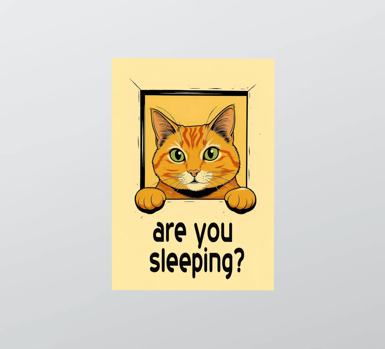 funny cat are you sleeping sticker by Nayara