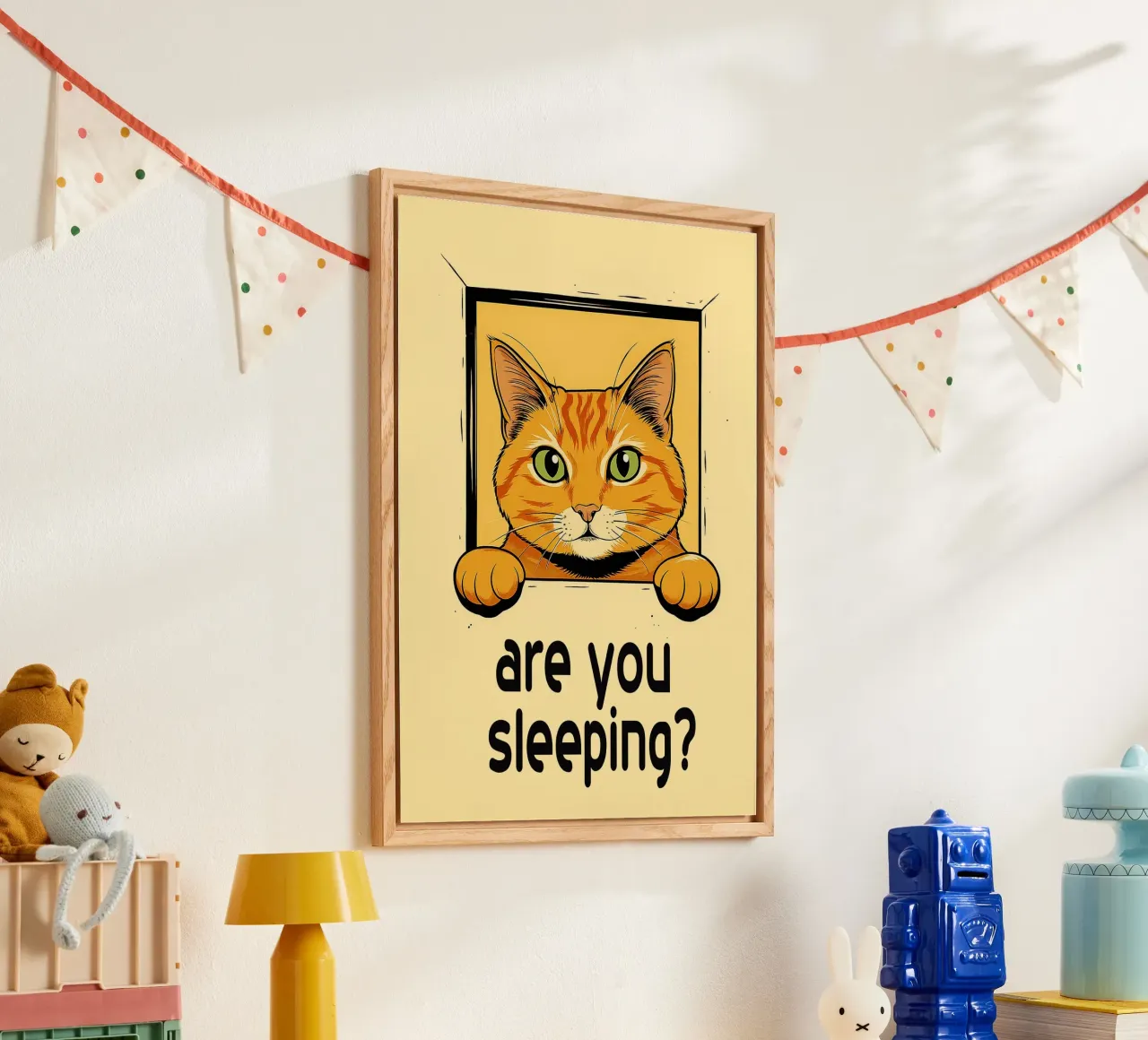 funny cat are you sleeping metacrilato de Nayara
