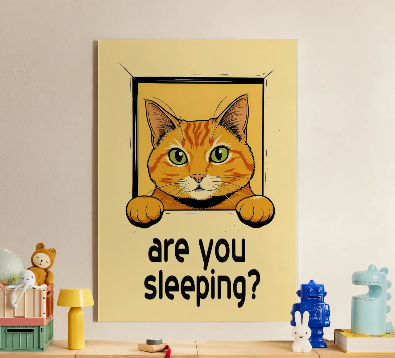 funny cat are you sleeping metacrilato de Nayara