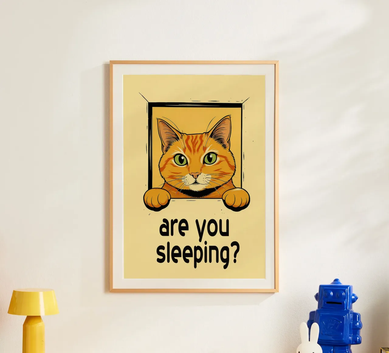 funny cat are you sleeping hahnemühle de Nayara