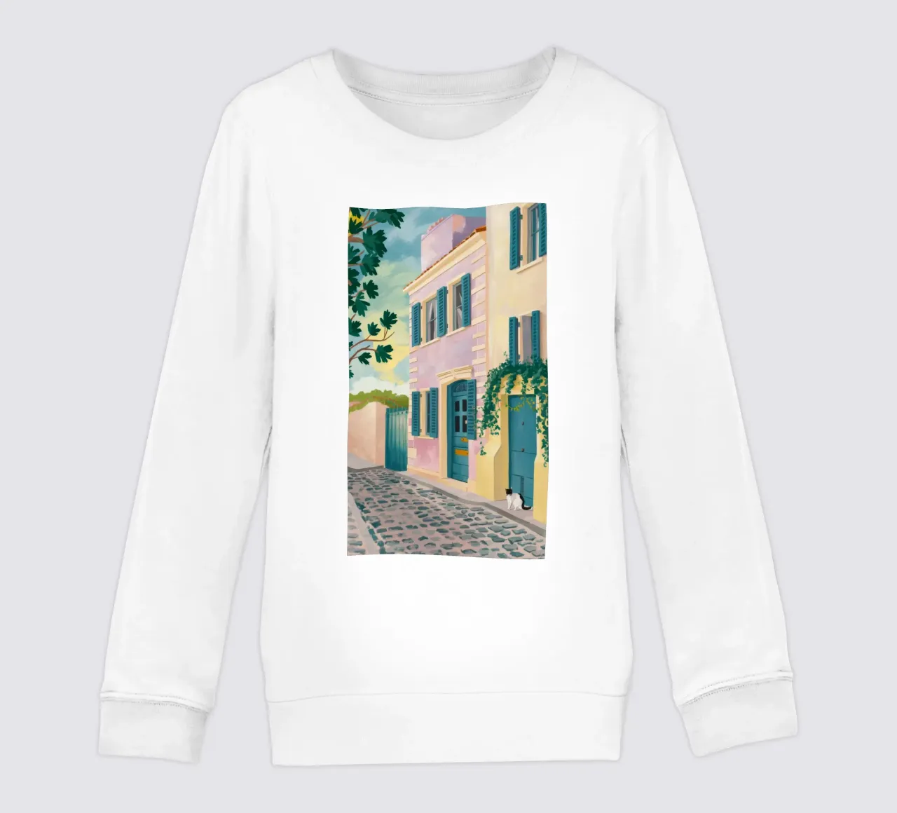 Cobblestone Lane Groenten kinder sweatshirt van Pake Nebula