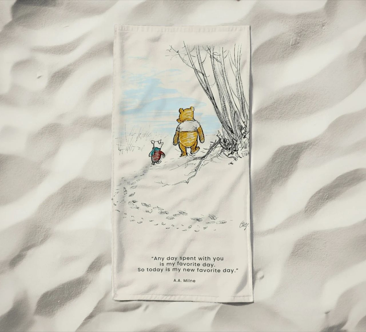 Favourite Day beach towel by Vintage by JUNIQE
