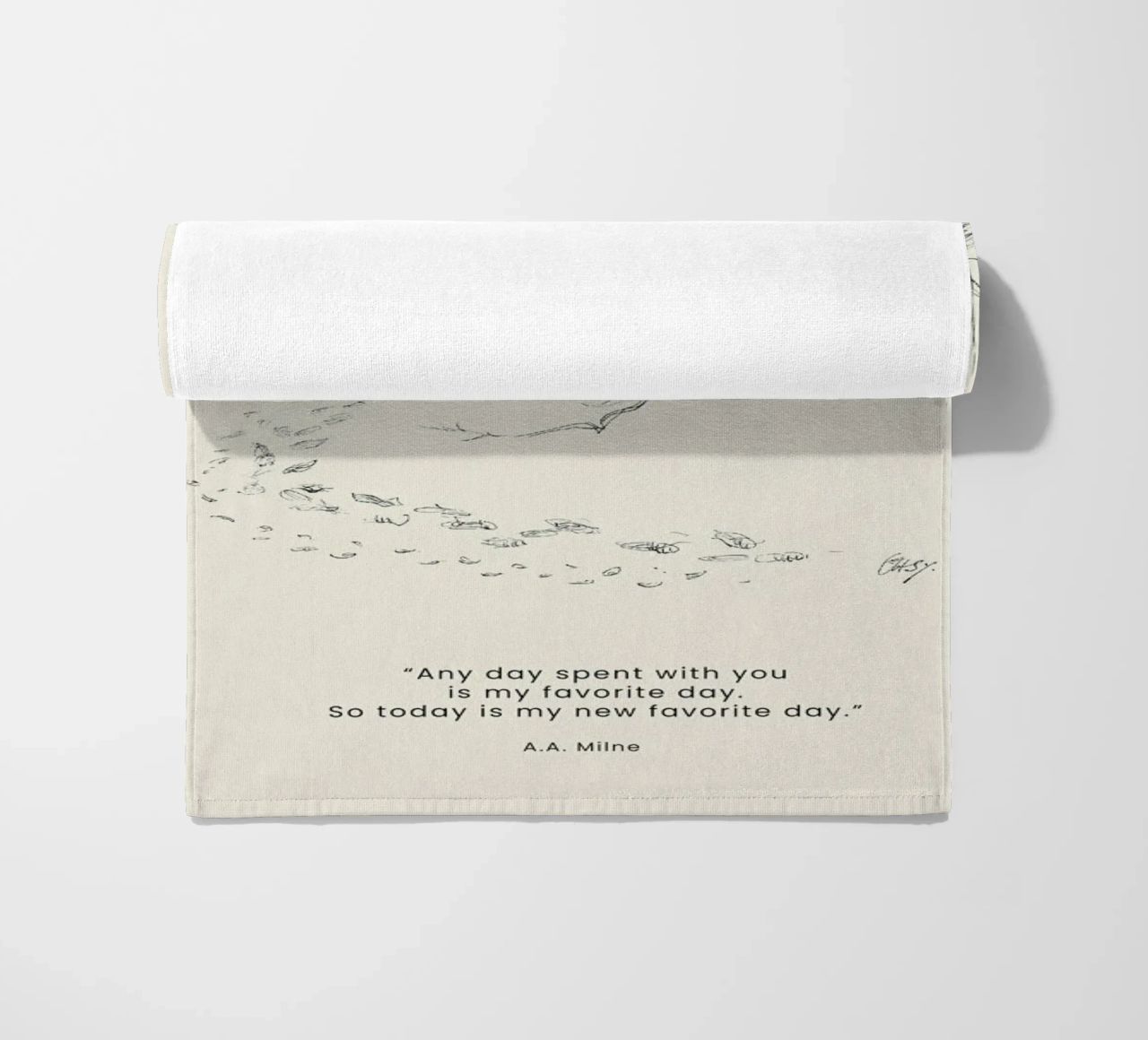 Favourite Day beach towel by Vintage by JUNIQE