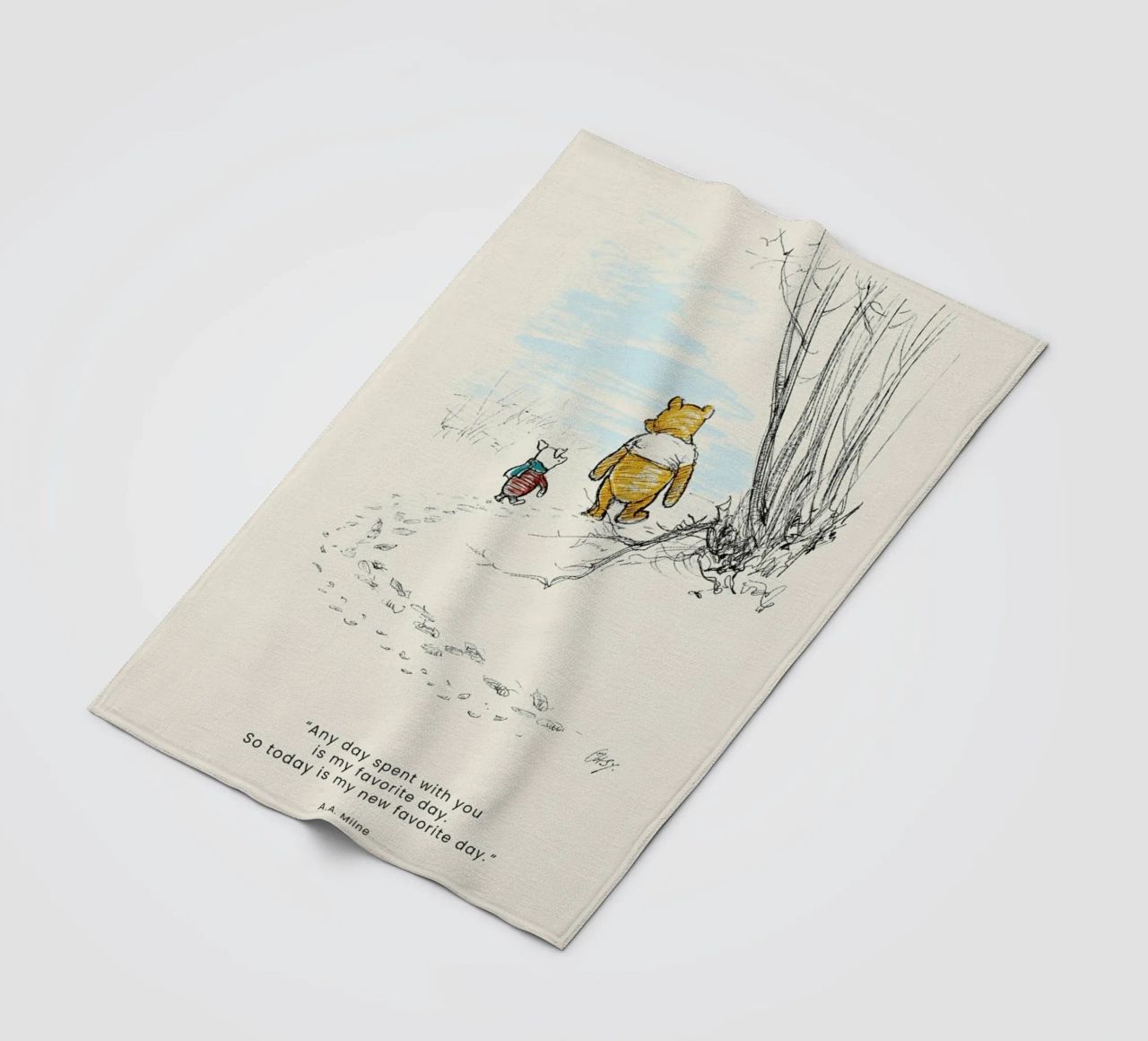 Favourite Day fleece blanket by Vintage by JUNIQE
