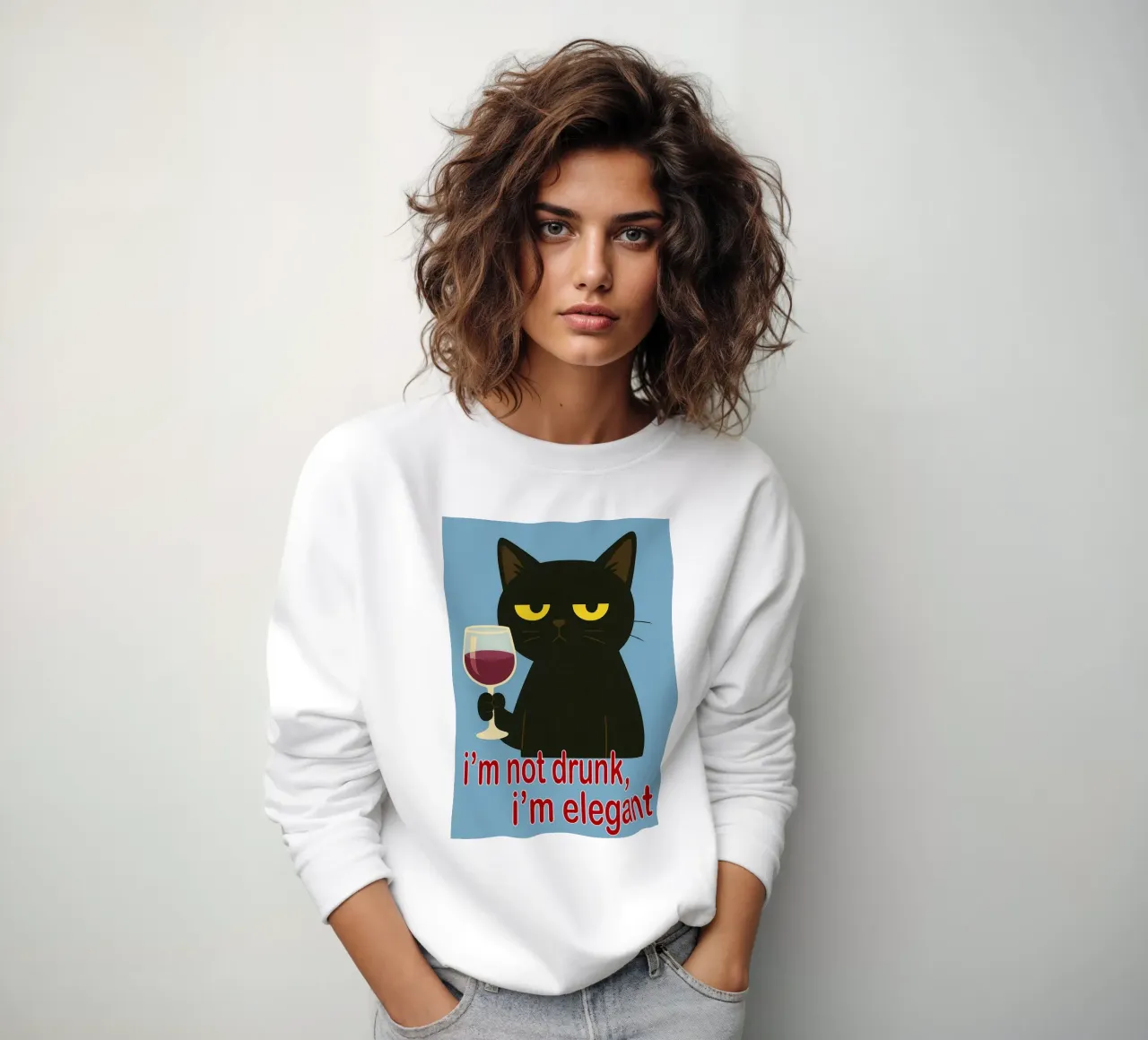 gato gracioso no estoy borracho sudadera de Nayara