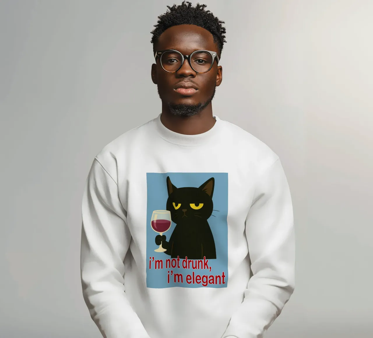 gato gracioso no estoy borracho sudadera de Nayara