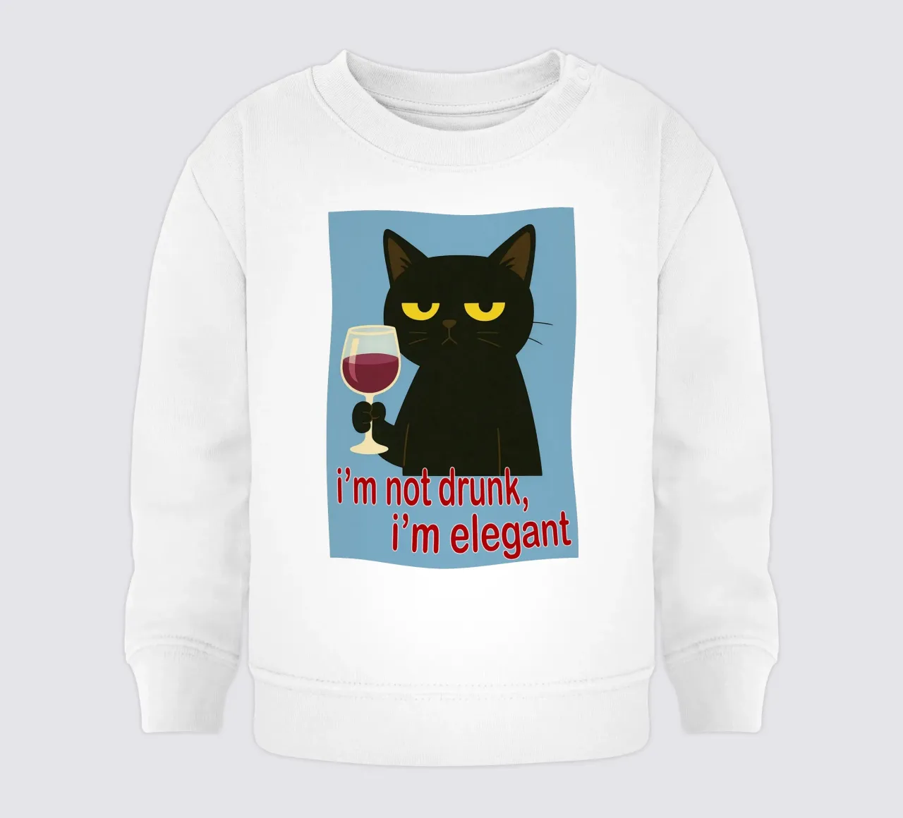 gato gracioso no estoy borracho sudadera de bebé de Nayara