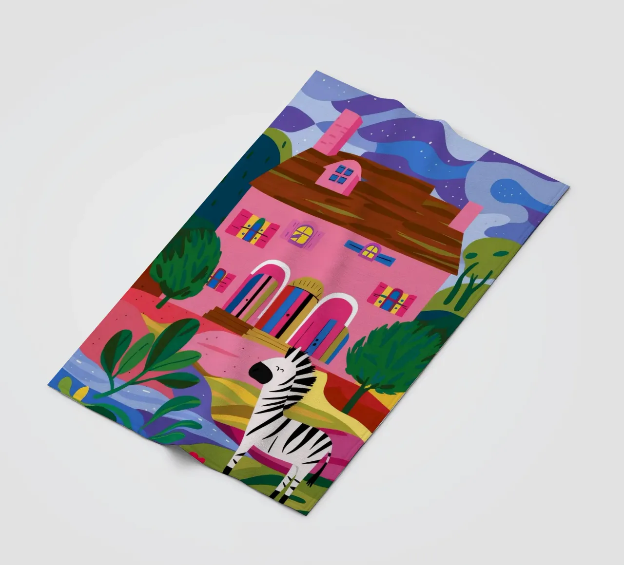 Zebra Hills Fantasy Fleecedecke von Pake Nebula