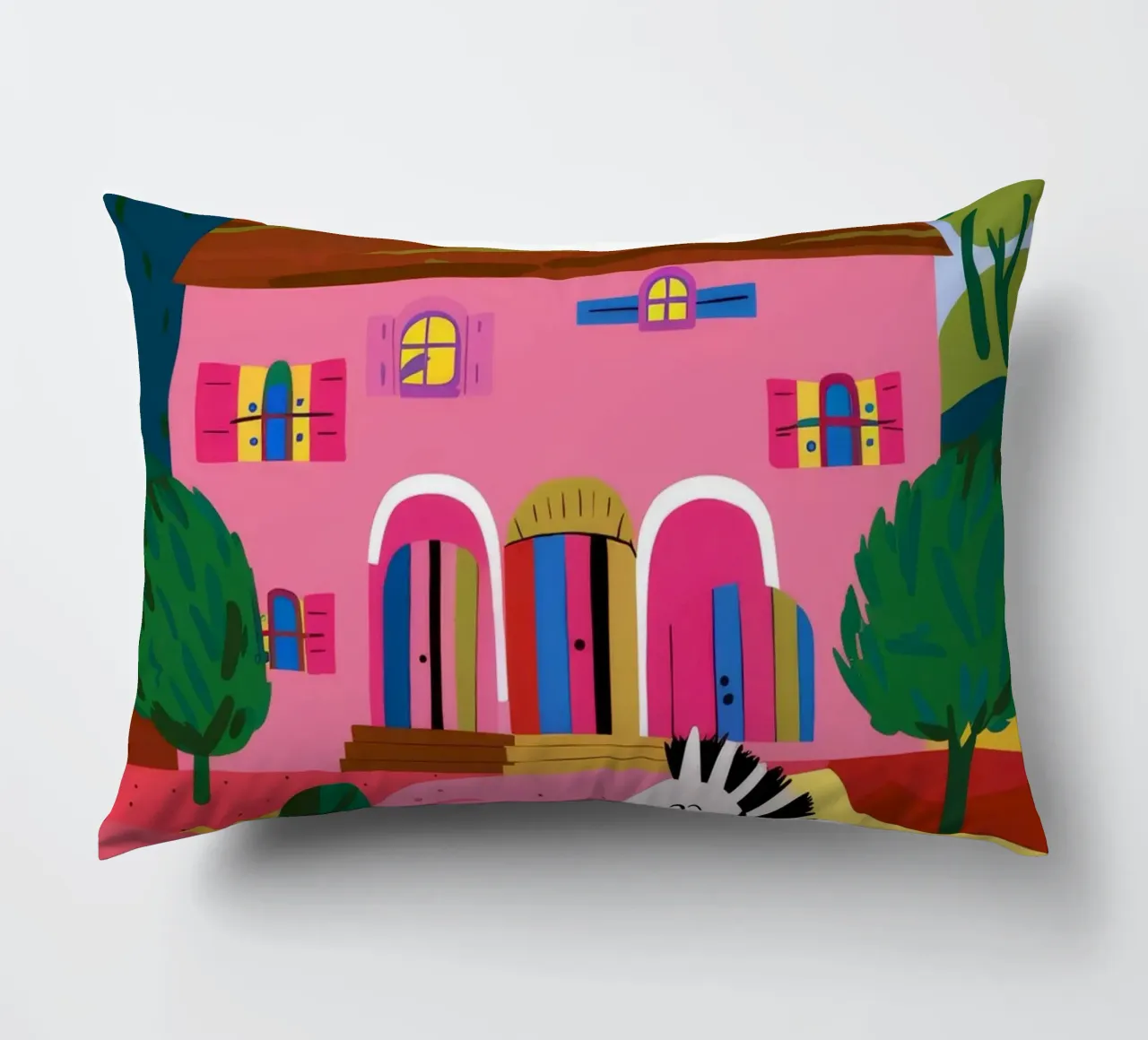 Zebra Hills Fantasy decorative cushion by Pake Nebula