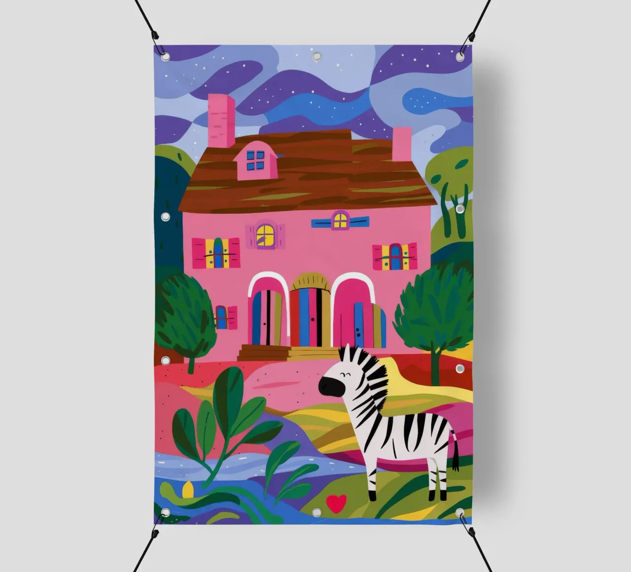Fantasia delle colline zebrate telo in pvc da Pake Nebula