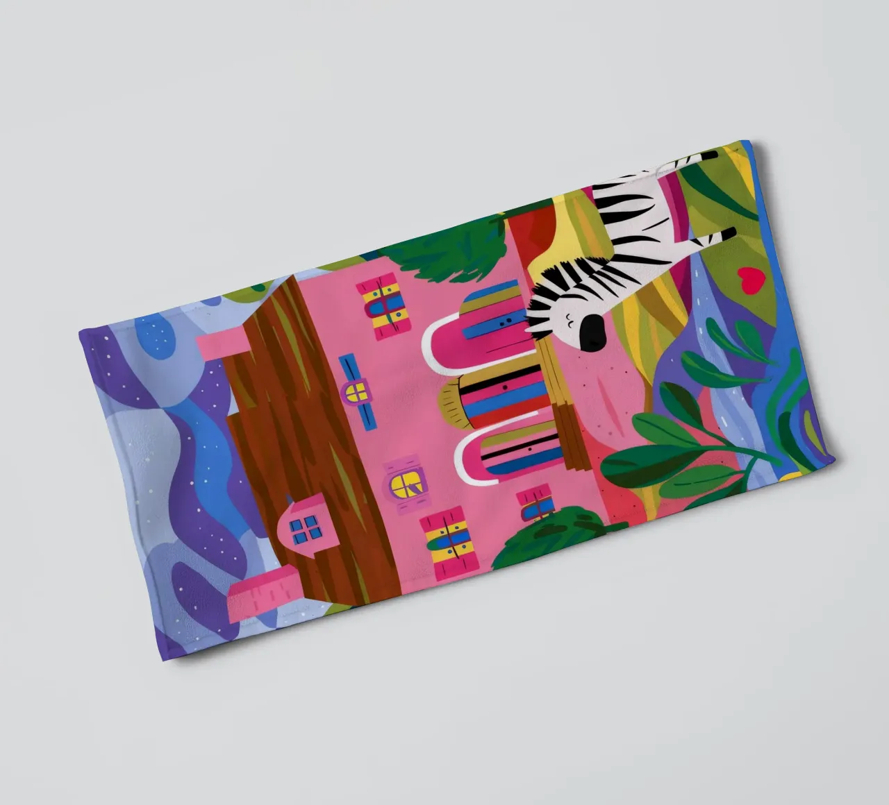 Zebra Hills Fantasy towel by Pake Nebula