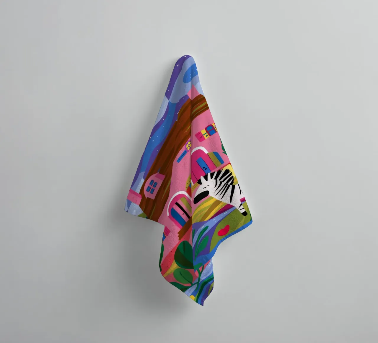 Zebra Hills Fantasy towel by Pake Nebula