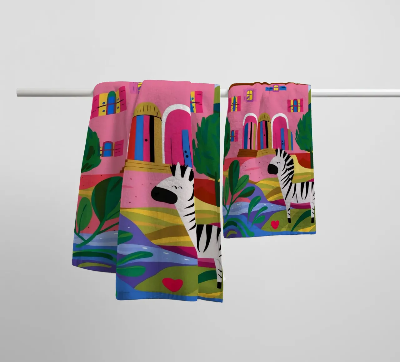 Zebra Hills Fantasy towel by Pake Nebula