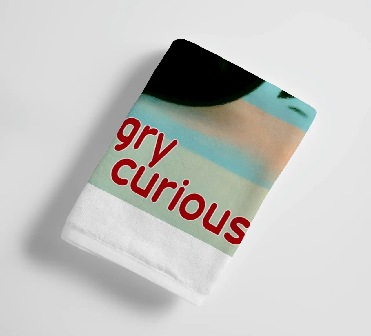 funny cat im not hungry just curios towel by Nayara