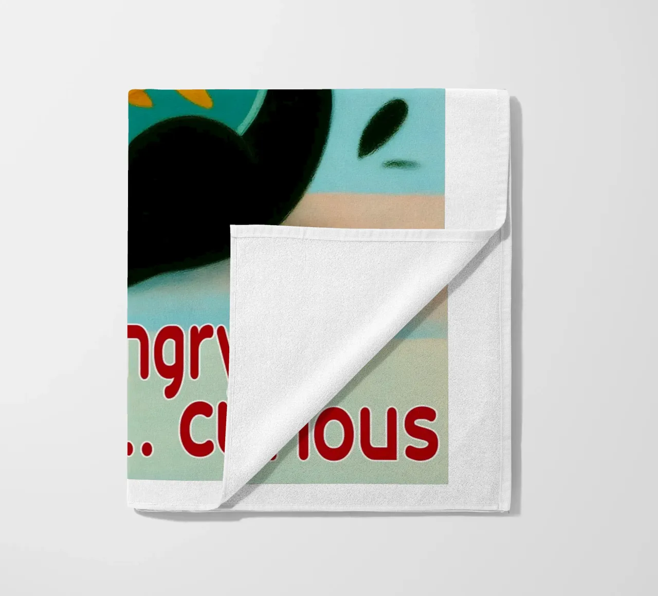funny cat im not hungry just curios beach towel by Nayara