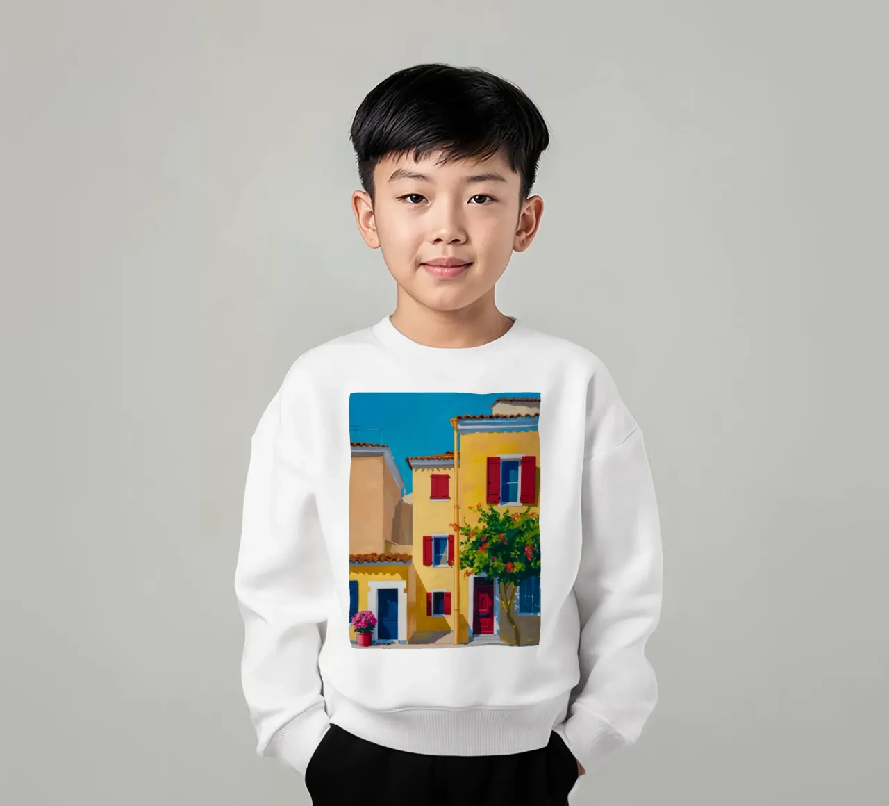 Canal Side Repose kids sweatshirt by Pake Nebula