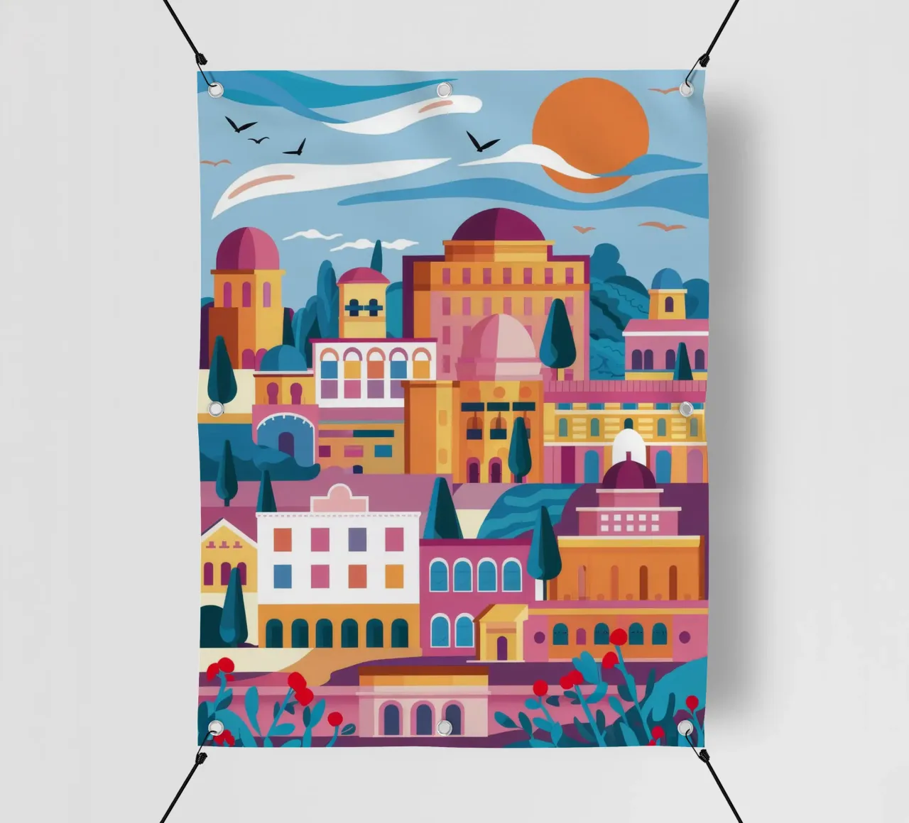 Alba Cittadella Fioritura telo in pvc da Pake Nebula