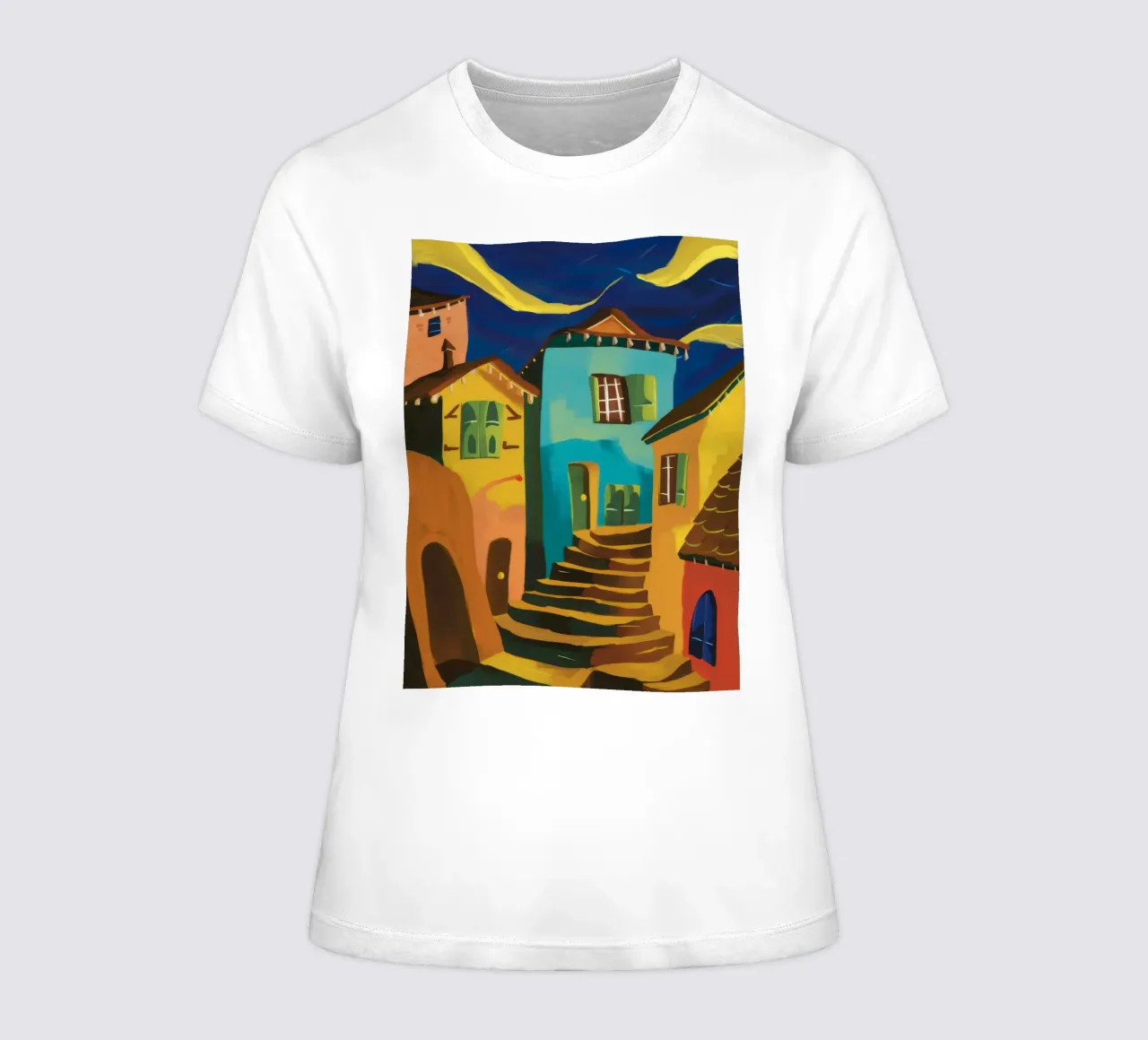 Passi di vicolo Notturno t-shirt da donna da Pake Nebula