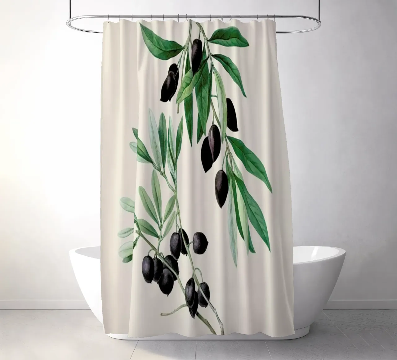 Pierre-Joseph Redouté - Olive Branch Duschvorhang von Vintage by JUNIQE