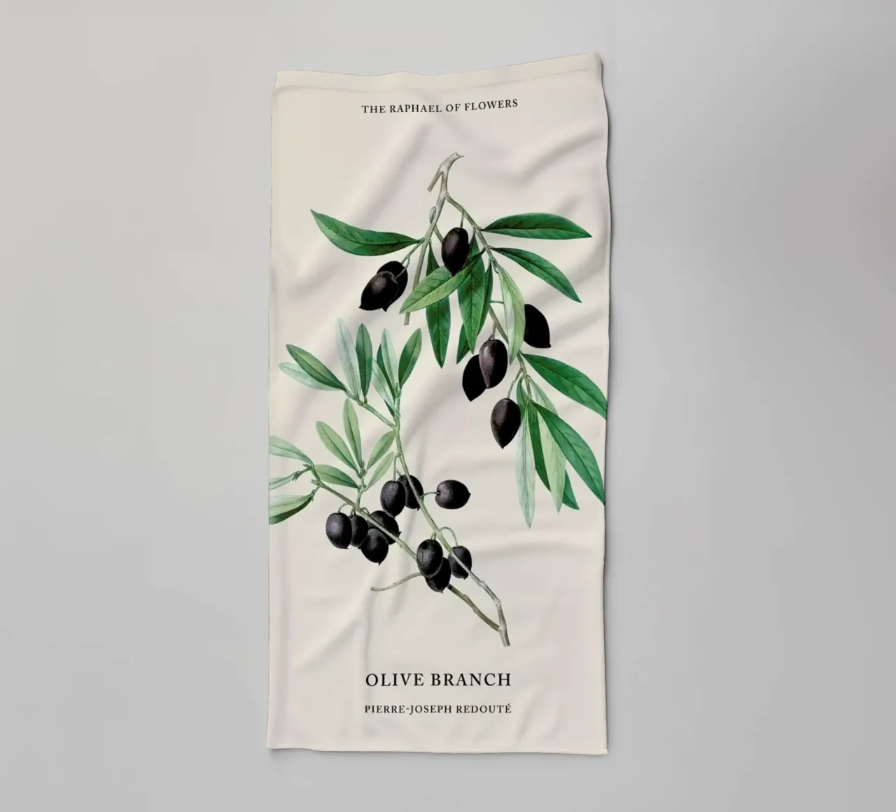 Pierre-Joseph Redouté - Olive Branch asciugamano da bagno da Vintage by JUNIQE