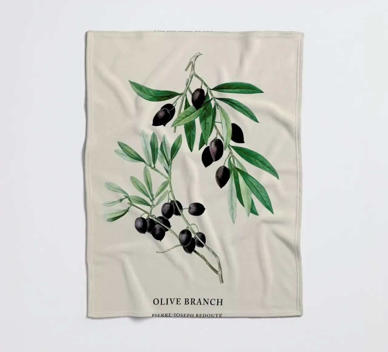 Pierre-Joseph Redouté - Olive Branch coperta in pile da Vintage by JUNIQE