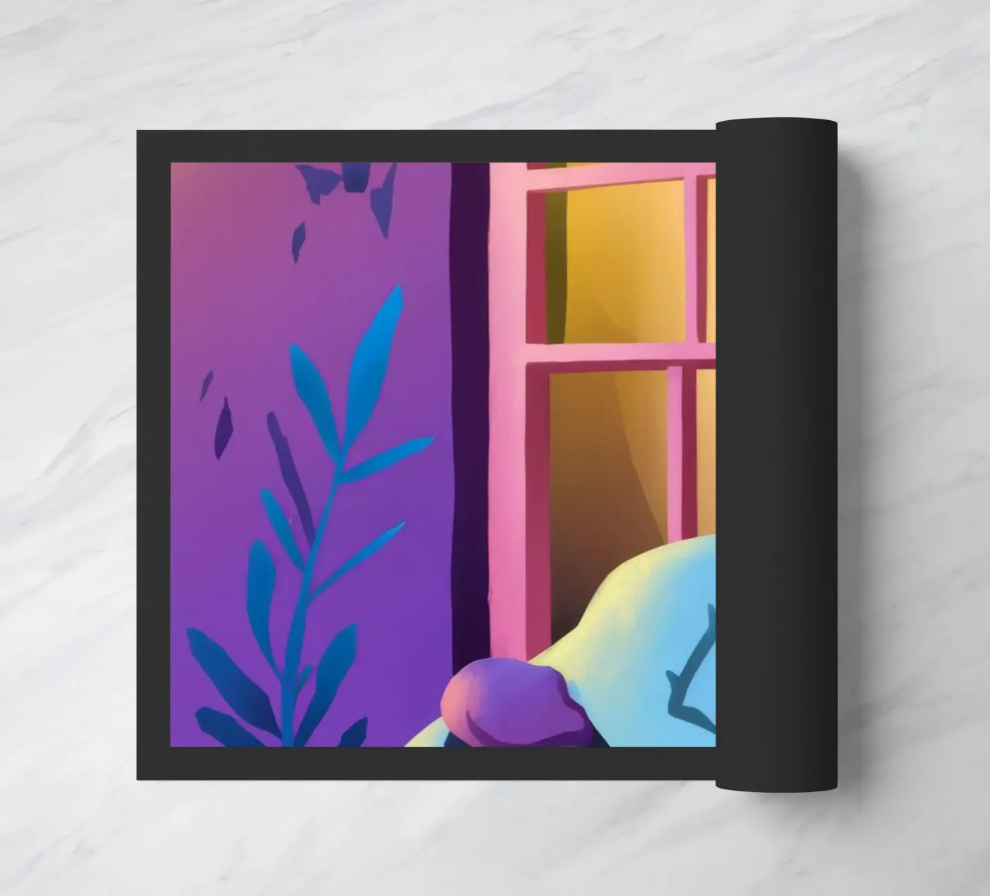 Window Watcher Dusk doormat by Pake Nebula