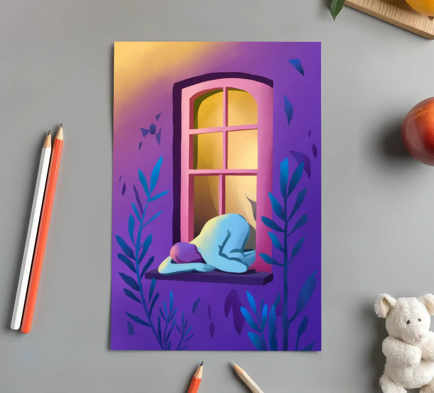 Window Watcher Dusk sticker sheet by Pake Nebula